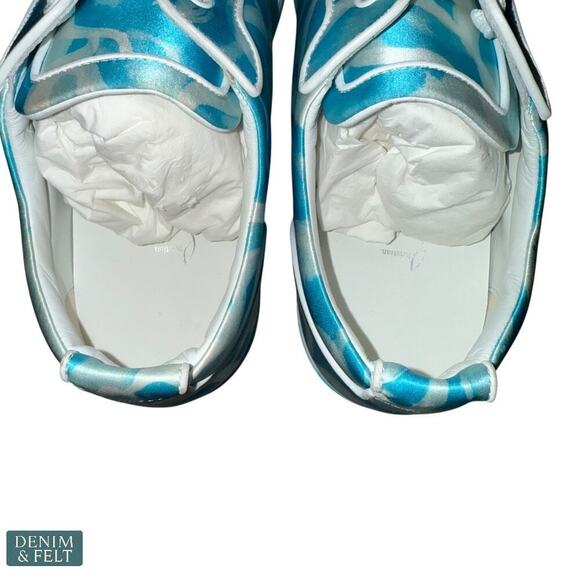 Christian‎ Louboutin Louis Junior Swirls Low Sneakers Blue White Men’s 46 NEW main image 10